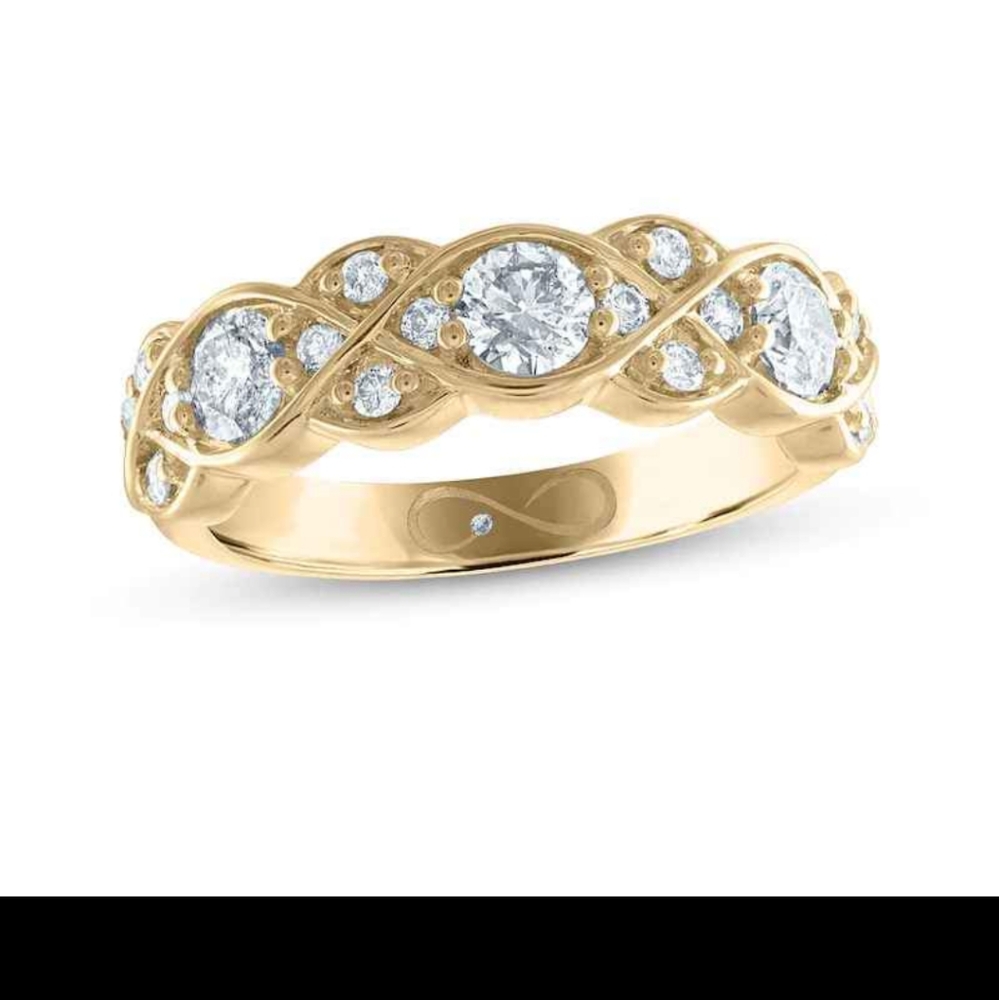 Kay Jewelers Every Moment Diamond Crossover Infinity Band 1/2 ct tw 14K Yellow G